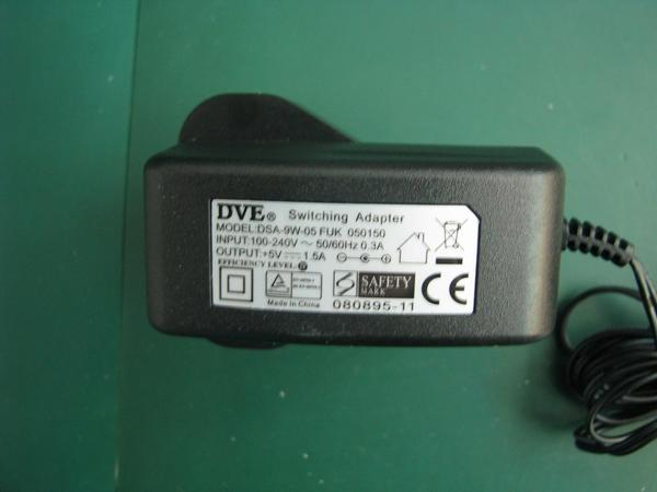 Mains adaptor used in Philips DVD Player/Recorder/VCR combi/hts and DVD/Photo Frame