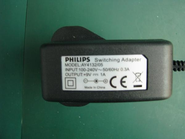 Mains adaptor used in Philips DVD Player/Recorder/VCR combi/hts and DVD/Photo Frame