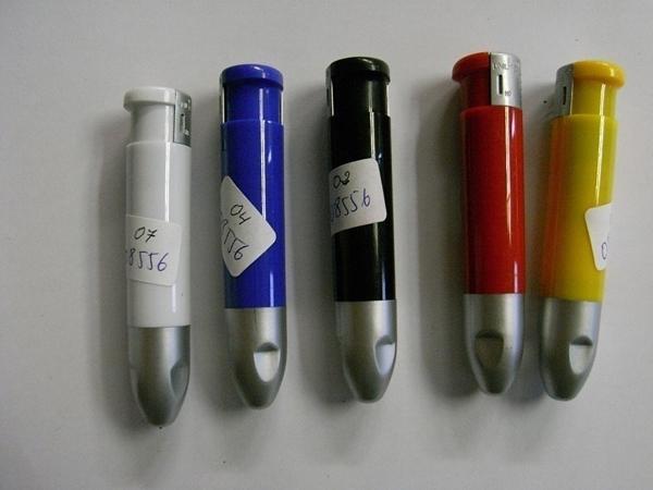 Electronic lighter with ball-point pen