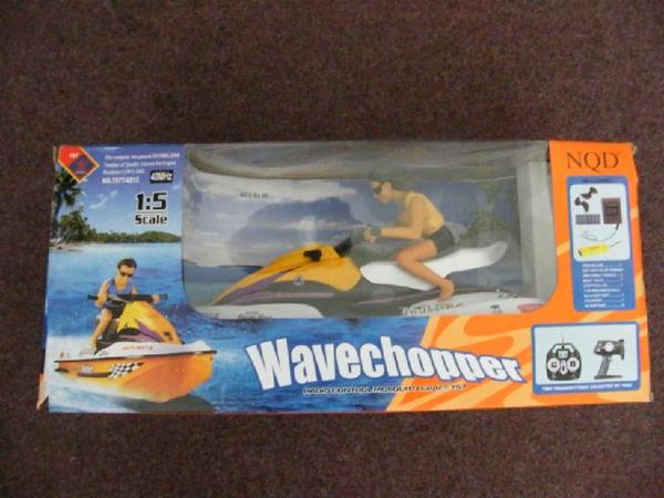 Adaptor for remote controlled boat ("Wavechopper") with battery charger