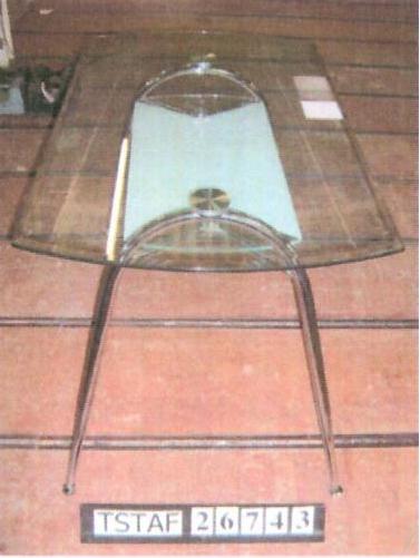 Glass-topped dining tables