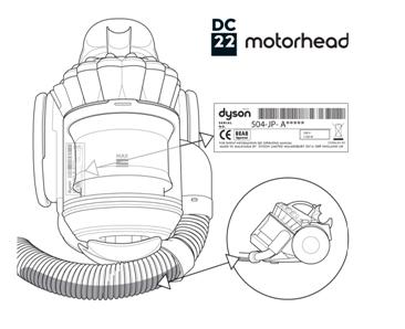 Domestic vacuum cleaner - DC22 Motorhead Vacuum Cleaner