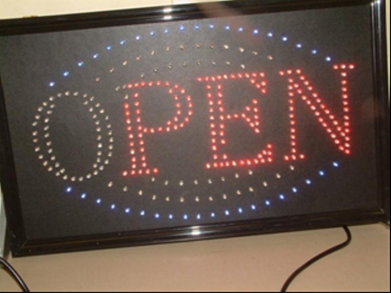 Illuminated shop sign