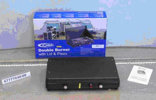 Portable gas stove with lid and piezo