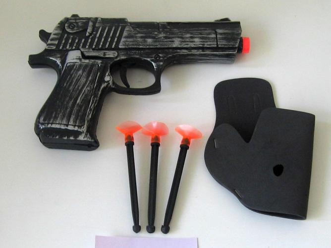 Toy guns with darts and holster - Car Funny