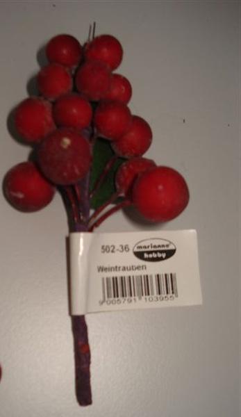 Decorative bunch of red grapes