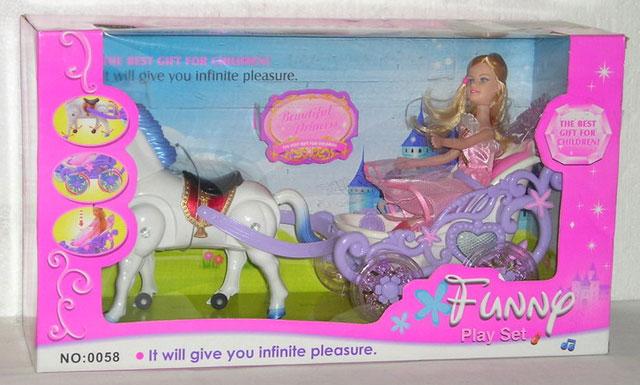Doll with carriage - Funny play set