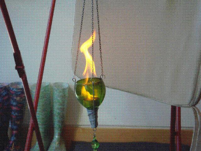 Hanging votive candle