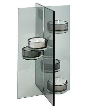 Tealight holder - Glas Teelichthalter (incl. 5 Teelichtern)