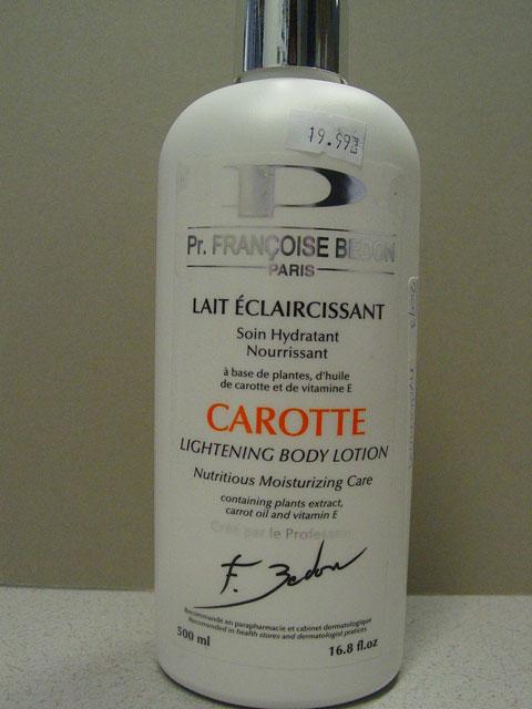 Carotte Lightening body lotion