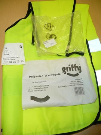 High visibility warning vest