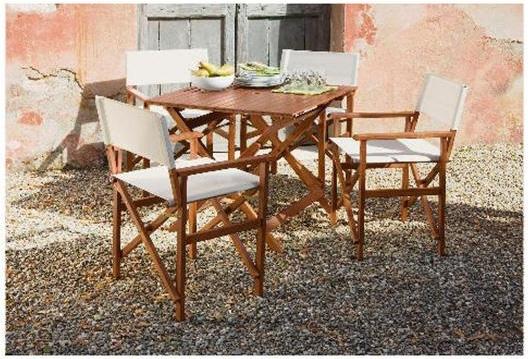 Garden chair - Wooden Directors Chairs 2 Pack