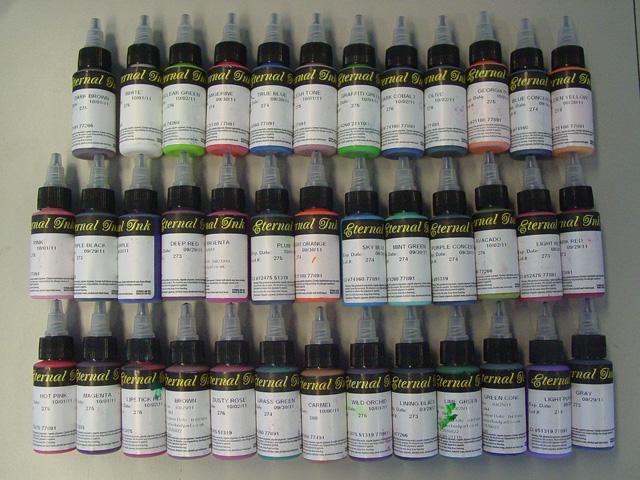 Tattoo ink - Eternal Ink tattoo colours