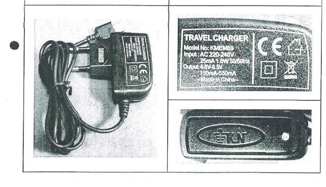 Mobile phone travel charger