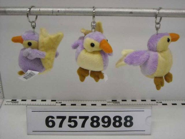 Key ring with soft toy (bird)