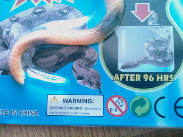 Expanding toys β Growing snake