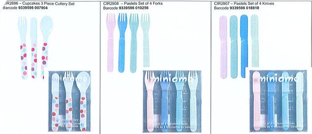 Children’s cutlery sets - Miniamo Children’s Melamine Cutlery Sets