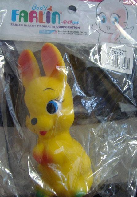 Squeezable rabbit