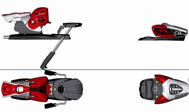 Alpine ski binding - Salomon “LZ”, Atomic “Evox 2.8”, Atomic “FFG 8” and TECNOpro “TL 70” and “TL 80”