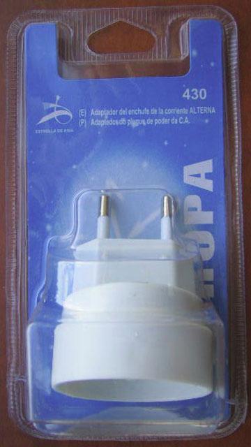 Plug adaptor - Adaptador del enchufe de la corriente ALTERNA