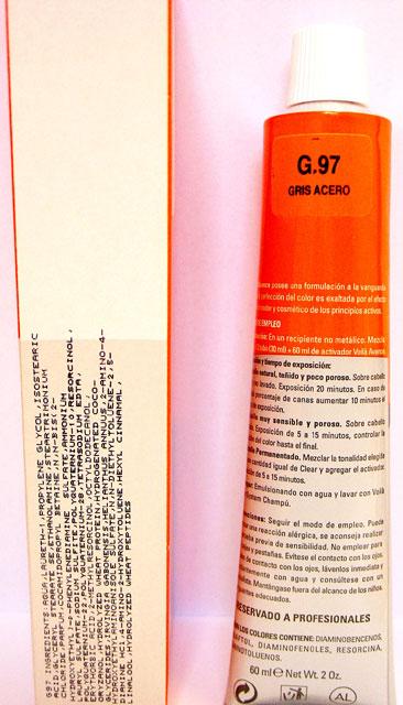 Hair colour cream - Voila Avance, G.97 Gris Acero