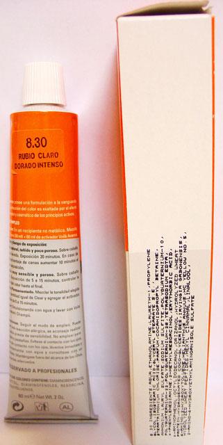 Hair colour cream - Voila Avance, 8.30 Rubio Claro Dorado Intenso