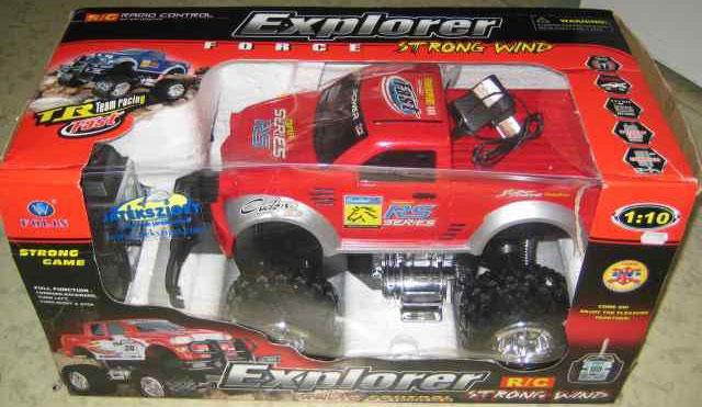 Radio controlled toy car with adaptor