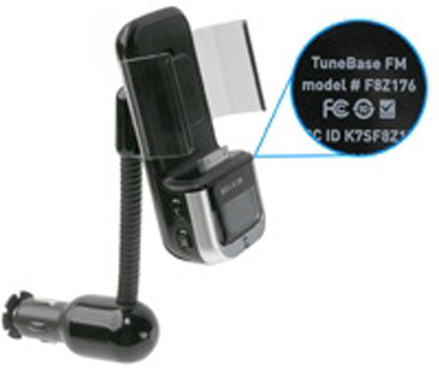 Hands free device for personal music players - Tunebase Direct with hands free, Tunebase FM with hands free and Tunebase FM with Clear scan