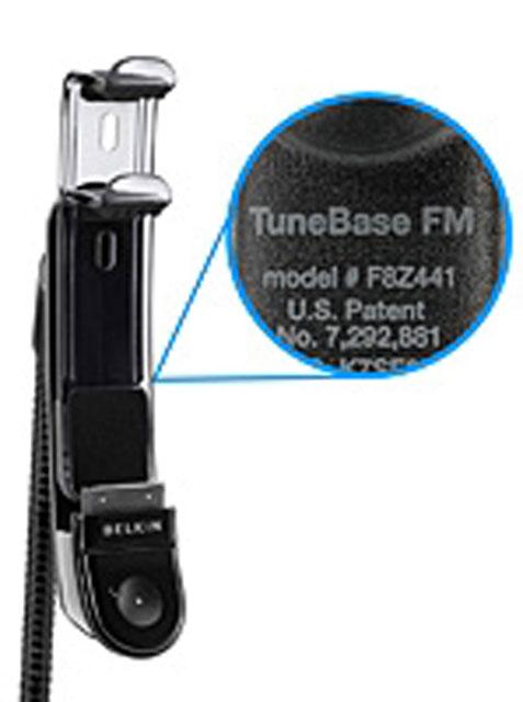 Hands free device for personal music players - Tunebase Direct with hands free, Tunebase FM with hands free and Tunebase FM with Clear scan