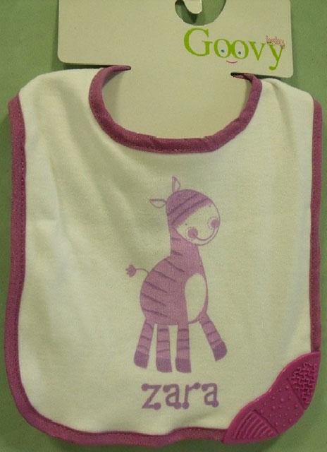 Cotton bib with teether