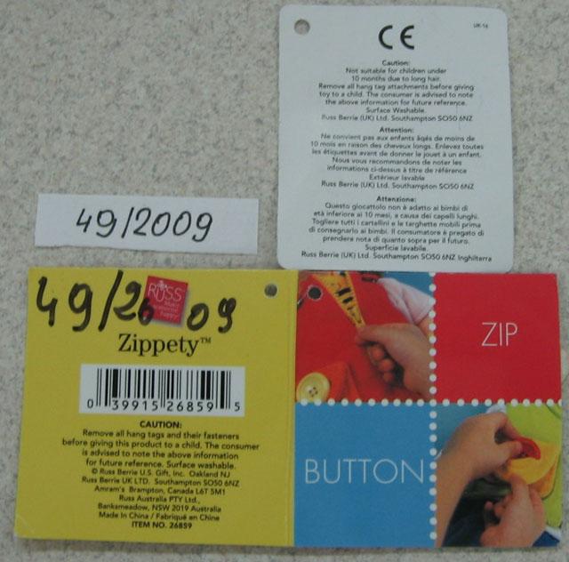Doll - Russ - Zip Button