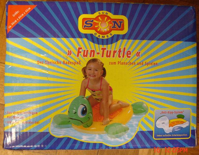 Inflatable mattress - Fun turtle