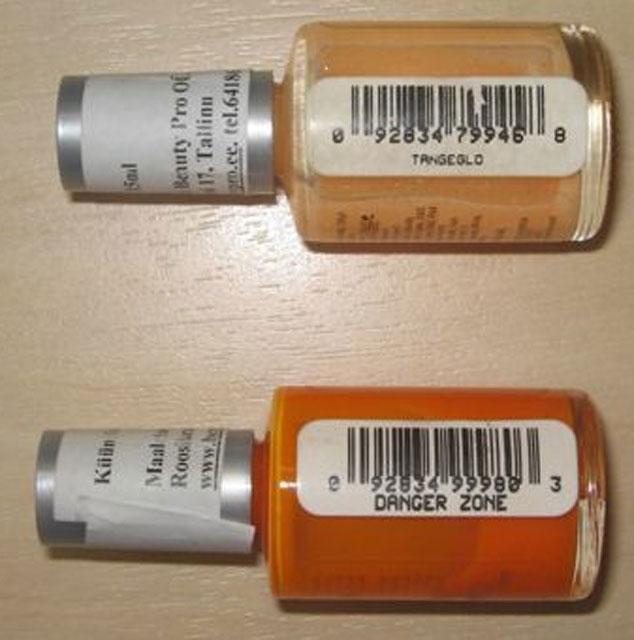 Nail polishes - Tangeglo / Danger Zone