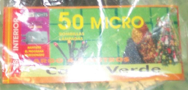 Lighting chain of 50 Miniature Light Bulbs For Interior Use