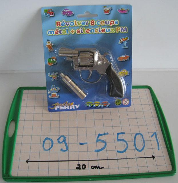 Toy gun - Révolver 8 coups métal + silencieux PM