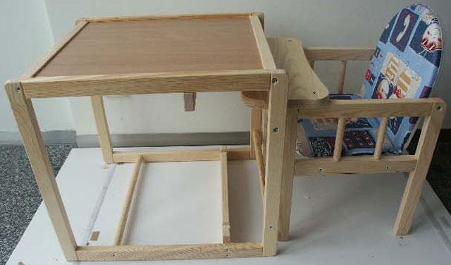 Wooden highchair - Kombi Hochstuhl Kiefer