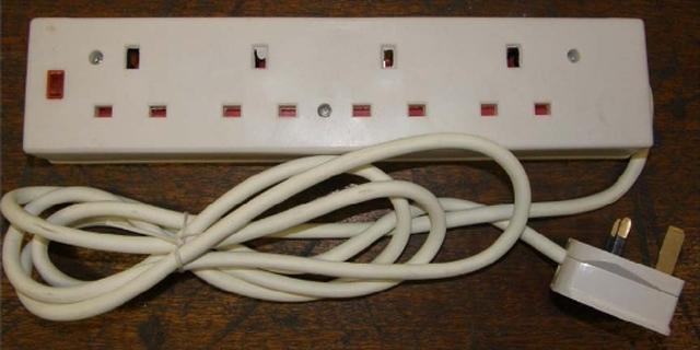 Extension cord - 4-Way Fused Socket