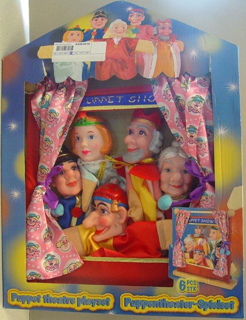 Puppets theatre playset, 6 pcs