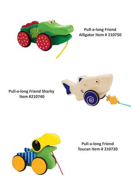 Pull along toys - Pull-a-long Friends – Toucan, Alligator, Sharky