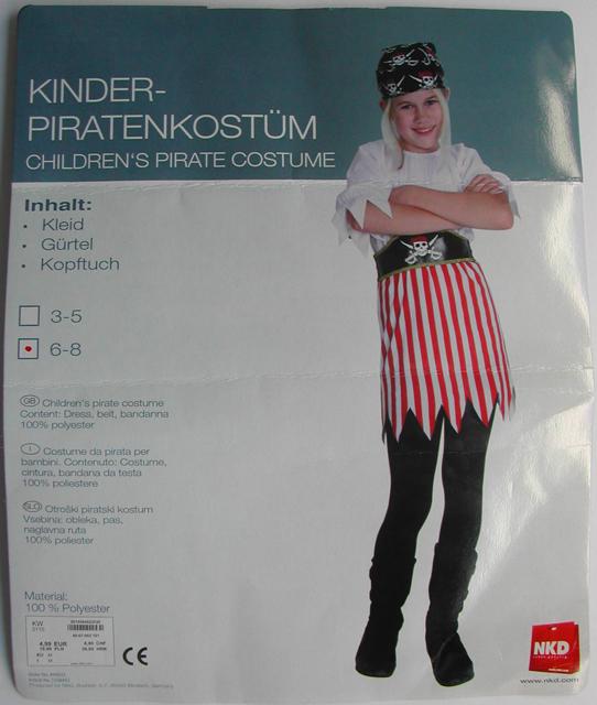 Children's pirate costume
