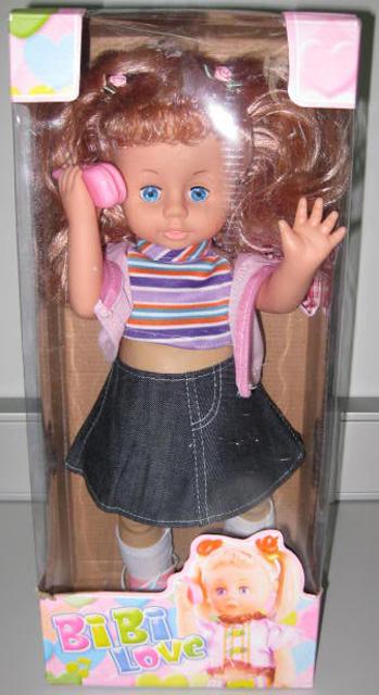 Doll with telephone