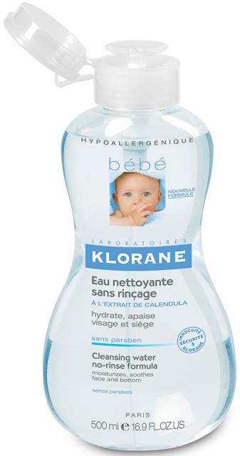 Cleansing water no-rinse formula for babies