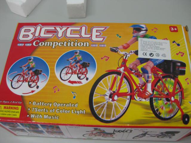Toy bicycle - Plastic cyclist with bicycle