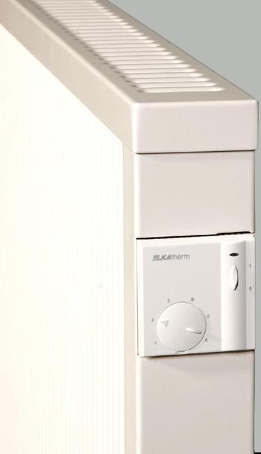 Electrical storage radiator - Elkatherm Elektroheizung mit Einbauthermostat (Elkatherm electric radiator with built-in thermostat)