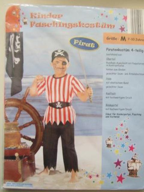 Children's carnival costumes: clown, Indian, pirate