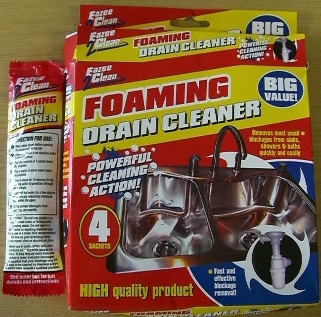 Foaming drain cleaner