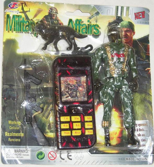 Toy military set with mobile phone - Military Affairs