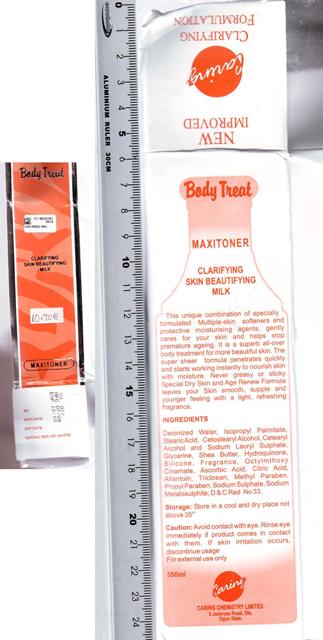 Lightening body milk - Body Treat Clarifying Skin Beautifying Milk