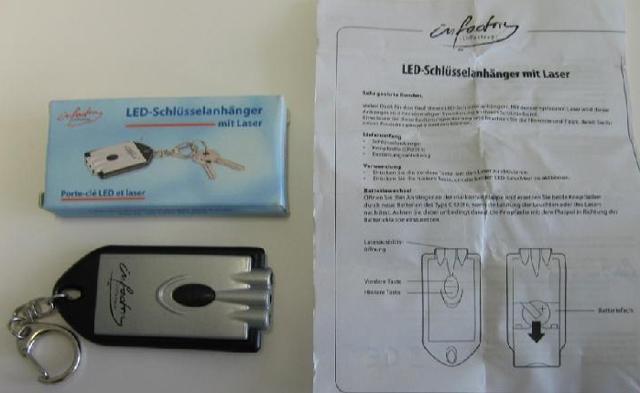 Laser pointer - LED-Schlüsselanhänger mit Laser