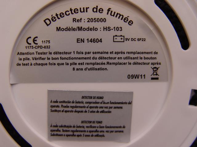 Smoke alarm - Détecteur de fumée